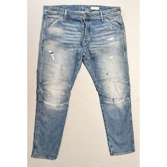 G-Star Raw Restored Denim Button Fly Slim Straight Mens 40x32 - Picture 3 of 7